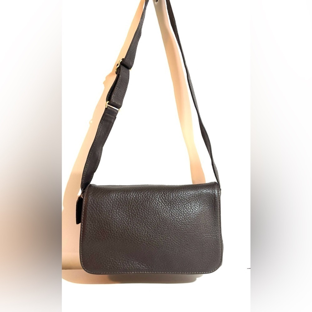 Coach vintage pebbles leather Dark Brown Leather Crossbody Bag